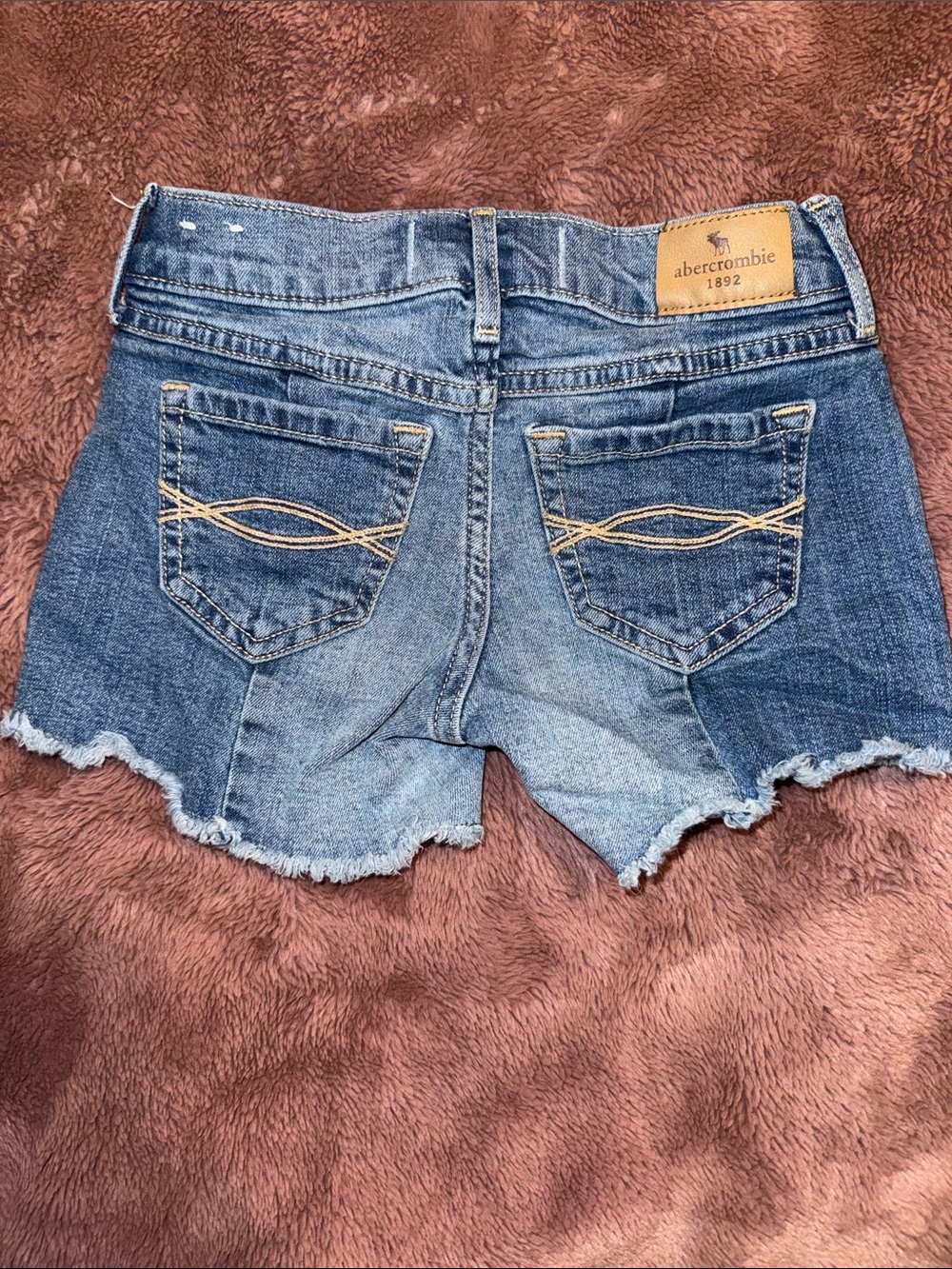 Abercrombie kids Distressed Blue Denim Shorts